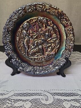 1975 Taddei Madonna - No Box Mother'S Day Plate-Carnival Glass by Fenton